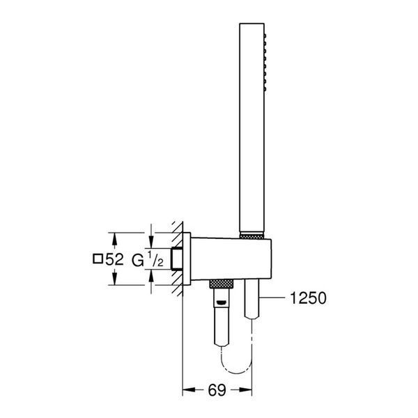 Душовий набір Grohe Euphoria Cube Stick 26405000 CV030544 фото