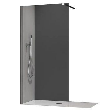 Душова перегородка Koer SR SP02-100x200-TR-01 Walk-In прозоре скло Easy Clean 8мм, хром KR5395 фото